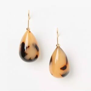 LOFT NWOT Tortoiseshell Print Teardrop Earrings